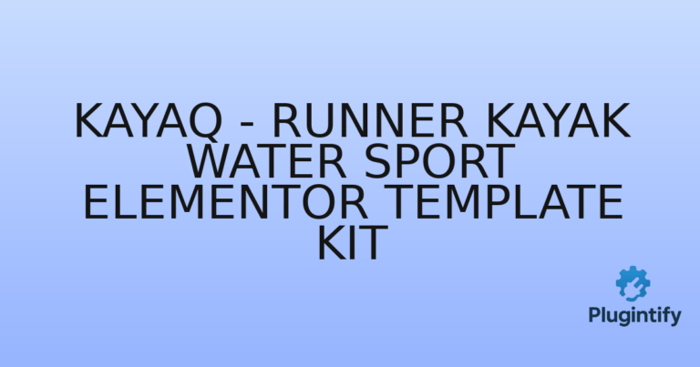 Read more about the article Kayaq – Runner Kayak Water Sport Elementor Template Kit