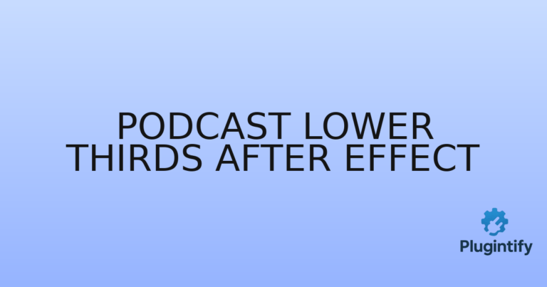 Read more about the article Podcast Lower Thirds After Effect