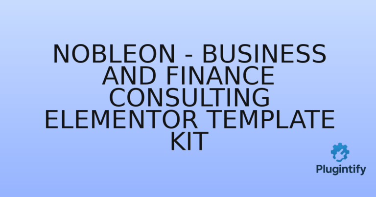 Read more about the article Nobleon – Business and Finance Consulting Elementor Template Kit