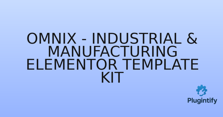 Read more about the article Omnix – Industrial & Manufacturing Elementor Template Kit