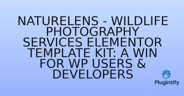 Read more about the article NatureLens – Wildlife Photography Services Elementor Template Kit: A Win for WP Users & Developers
