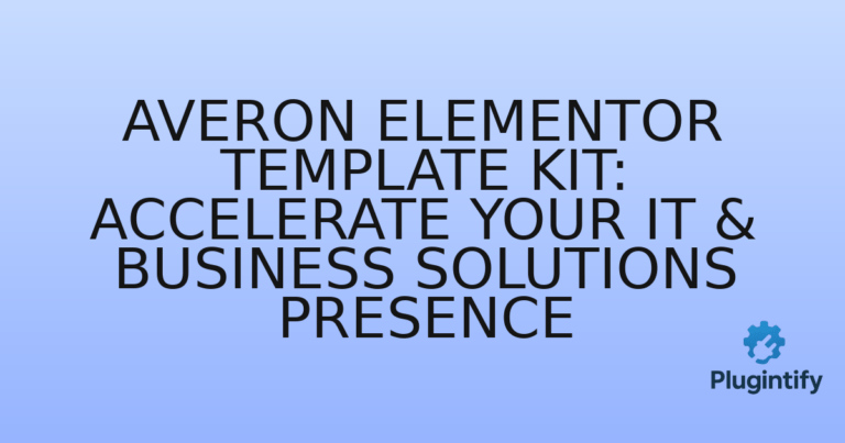 Read more about the article Averon Elementor Template Kit: Accelerate Your IT & Business Solutions Presence