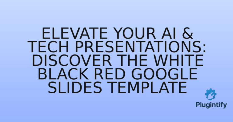 Read more about the article Elevate Your AI & Tech Presentations: Discover the White Black Red Google Slides Template
