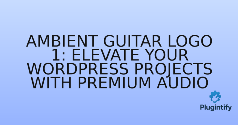Read more about the article Ambient Guitar Logo 1: Elevate Your WordPress Projects with Premium Audio