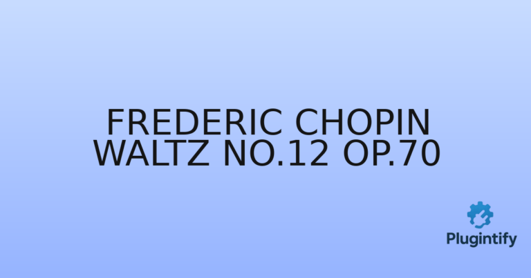 Read more about the article Frederic Chopin Waltz No.12 Op.70