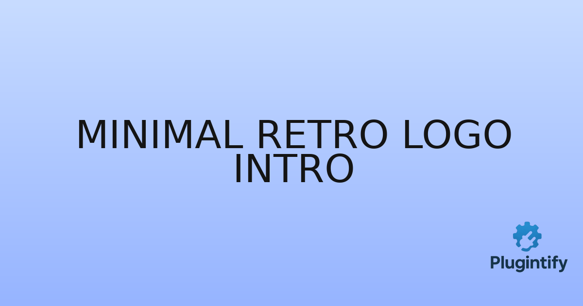 You are currently viewing Minimal Retro Logo Intro