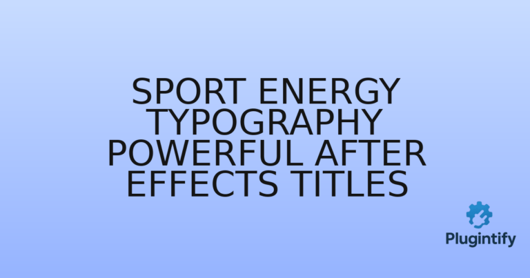 Read more about the article Sport Energy Typography Powerful After Effects Titles
