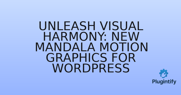 Read more about the article Unleash Visual Harmony: New Mandala Motion Graphics for WordPress