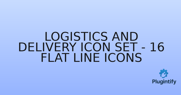 Read more about the article Logistics and Delivery Icon Set – 16 Flat Line Icons
