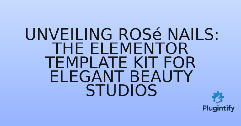 Read more about the article Unveiling Rosé Nails: The Elementor Template Kit for Elegant Beauty Studios