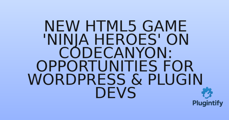 Read more about the article New HTML5 Game ‘Ninja Heroes’ on Codecanyon: Opportunities for WordPress & Plugin Devs