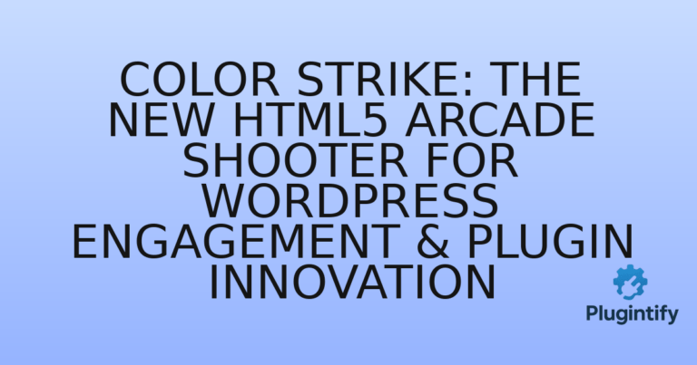 Read more about the article Color Strike: The New HTML5 Arcade Shooter for WordPress Engagement & Plugin Innovation