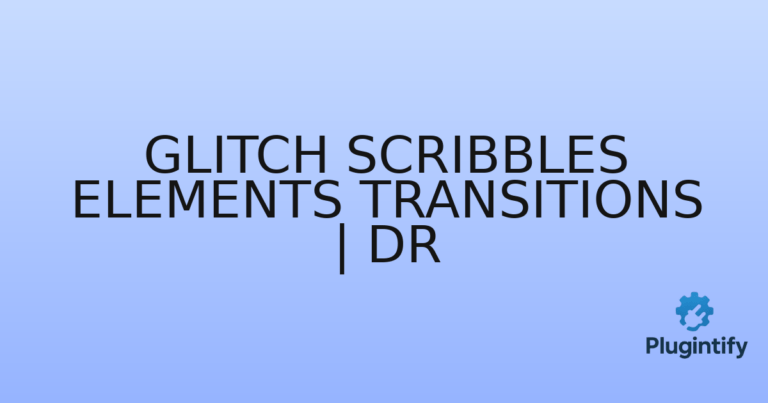 Read more about the article Glitch Scribbles Elements Transitions | DR
