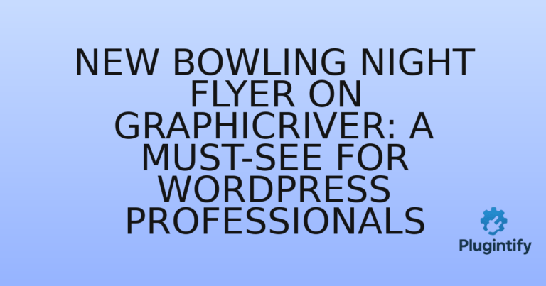Read more about the article New Bowling Night Flyer on GraphicRiver: A Must-See for WordPress Professionals