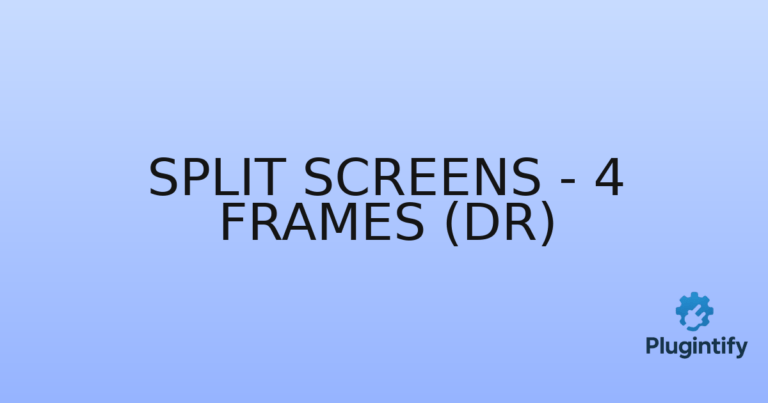 Read more about the article Split Screens – 4 Frames (dr)