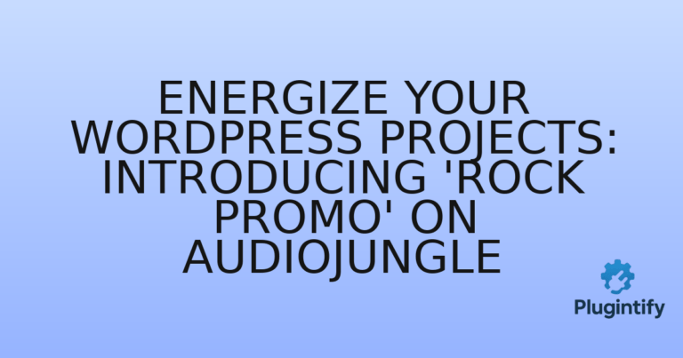Read more about the article Energize Your WordPress Projects: Introducing ‘Rock Promo’ on Audiojungle