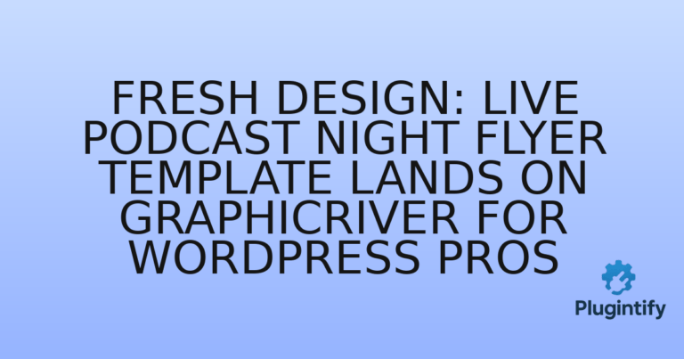 Read more about the article Fresh Design: Live Podcast Night Flyer Template Lands on Graphicriver for WordPress Pros