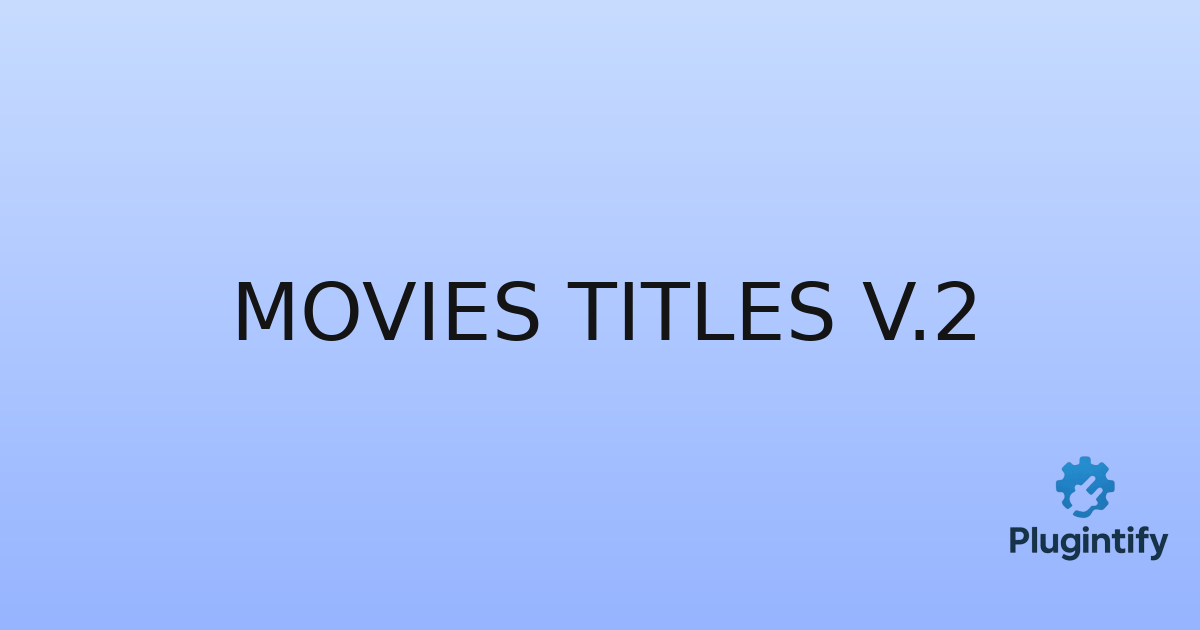 You are currently viewing Movies Titles V.2