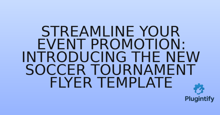Read more about the article Streamline Your Event Promotion: Introducing the New Soccer Tournament Flyer Template