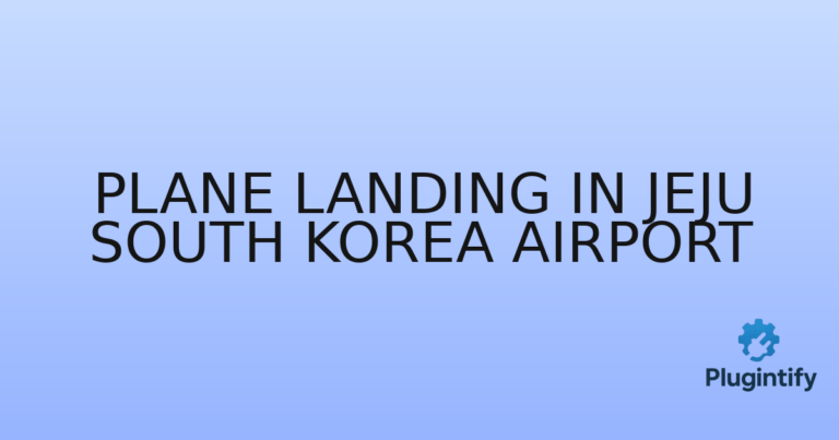 Read more about the article Plane landing in Jeju South Korea airport
