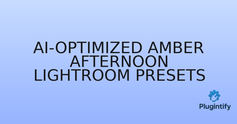 Read more about the article AI-Optimized Amber Afternoon Lightroom Presets