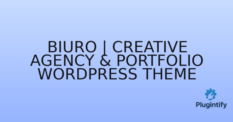 Read more about the article Biuro | Creative Agency & Portfolio WordPress Theme