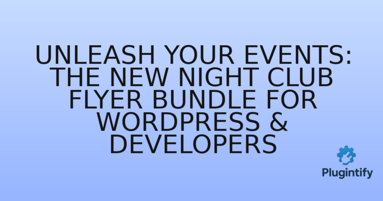 Read more about the article Unleash Your Events: The New Night Club Flyer Bundle for WordPress & Developers
