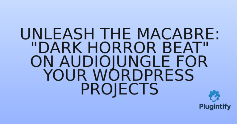 Read more about the article Unleash the Macabre: “Dark Horror Beat” on AudioJungle for Your WordPress Projects