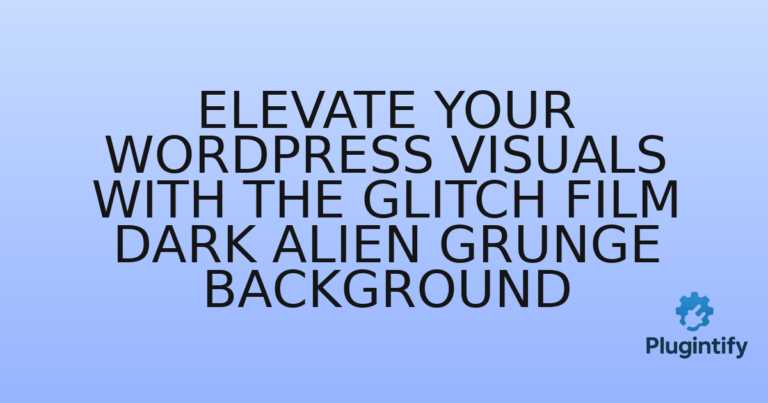 Read more about the article Elevate Your WordPress Visuals with the Glitch Film Dark Alien Grunge Background
