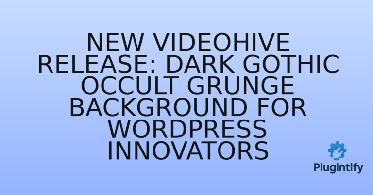 Read more about the article New Videohive Release: Dark Gothic Occult Grunge Background for WordPress Innovators