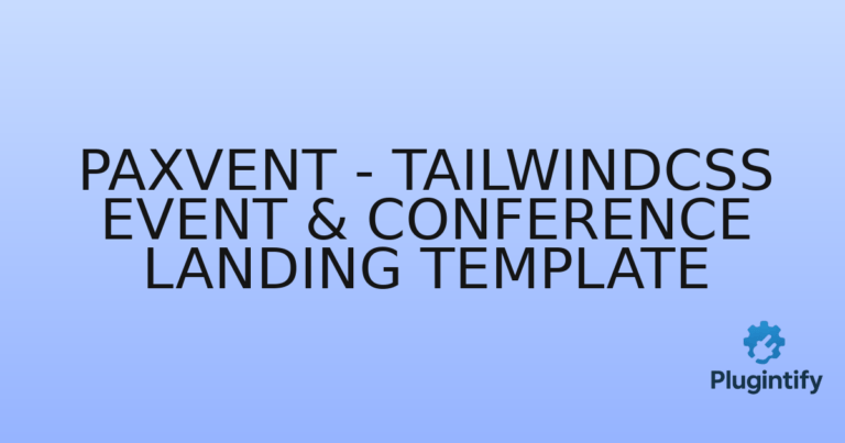 Read more about the article Paxvent – Tailwindcss Event & Conference Landing Template