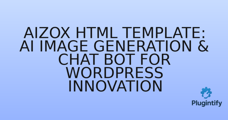 Read more about the article Aizox HTML Template: AI Image Generation & Chat Bot for WordPress Innovation