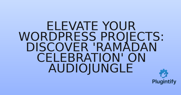 Read more about the article Elevate Your WordPress Projects: Discover ‘Ramadan Celebration’ on Audiojungle