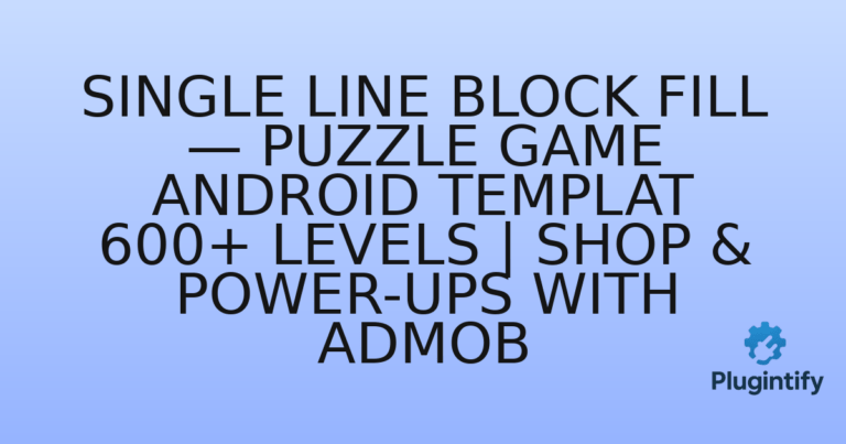 Read more about the article Single Line Block Fill — Puzzle Game Android Templat 600+ Levels | Shop & power-ups with AdMob