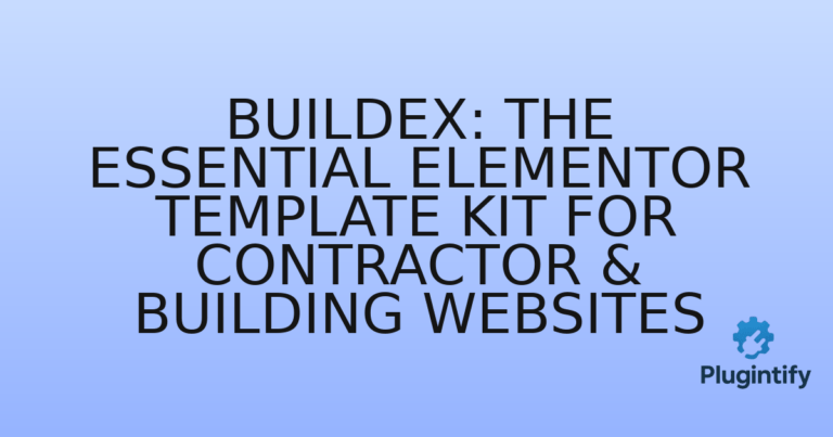Read more about the article Buildex: The Essential Elementor Template Kit for Contractor & Building Websites