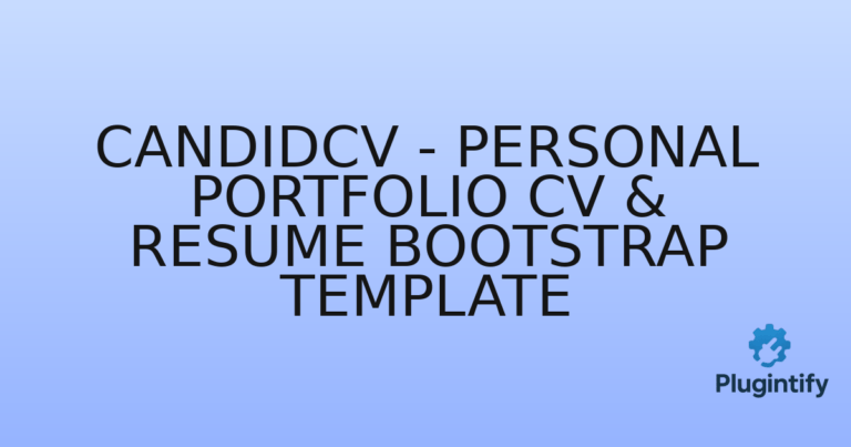 Read more about the article CandidCV – Personal Portfolio CV & Resume Bootstrap Template