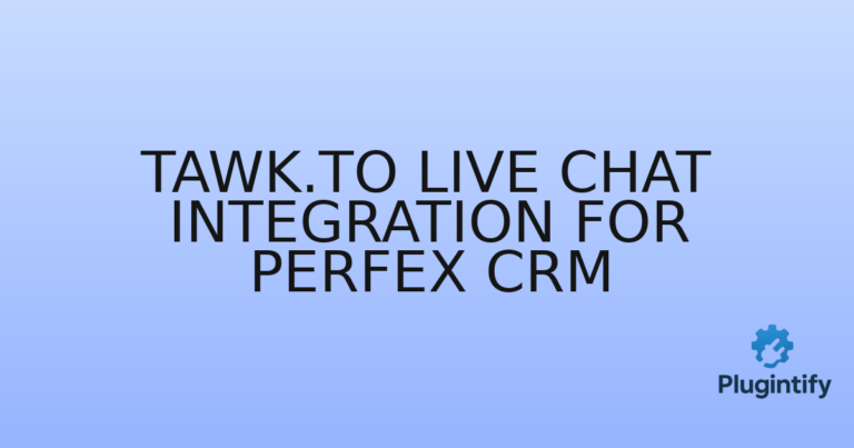 Read more about the article Tawk.to Live Chat Integration for Perfex CRM