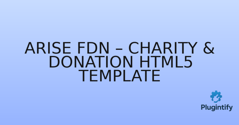 Read more about the article Arise FDN – Charity & Donation HTML5 Template