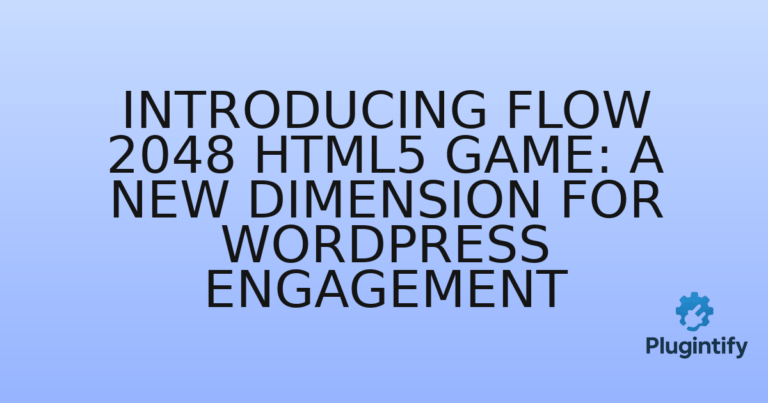 Read more about the article Introducing FLOW 2048 HTML5 Game: A New Dimension for WordPress Engagement