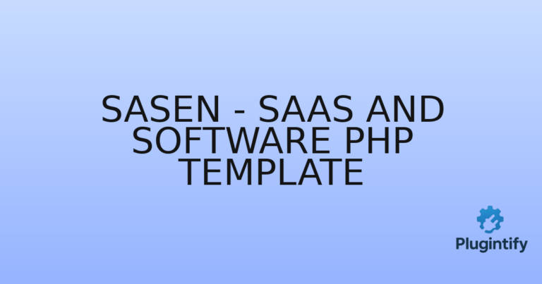 Read more about the article Sasen – Saas and Software PHP Template