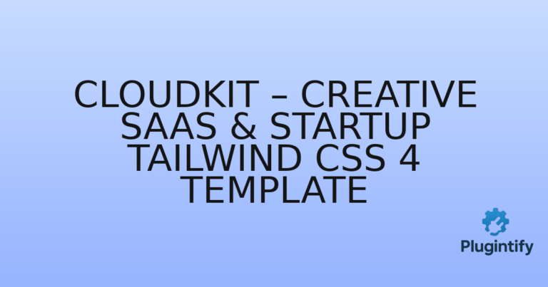 Read more about the article Cloudkit – Creative SaaS & Startup Tailwind CSS 4 Template