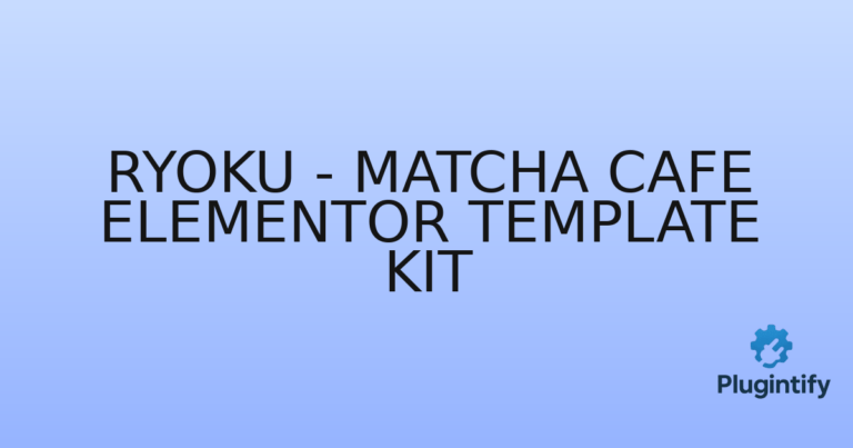 Read more about the article Ryoku – Matcha Cafe Elementor Template Kit