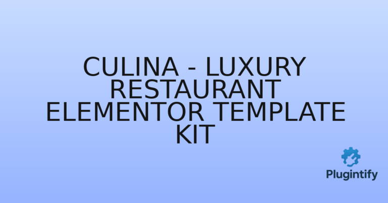 Read more about the article Culina – Luxury Restaurant Elementor Template Kit