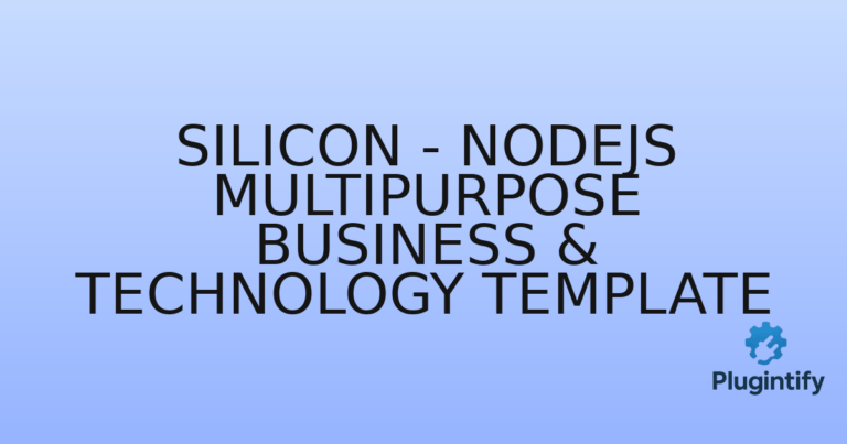 Read more about the article Silicon – Nodejs Multipurpose Business & Technology Template