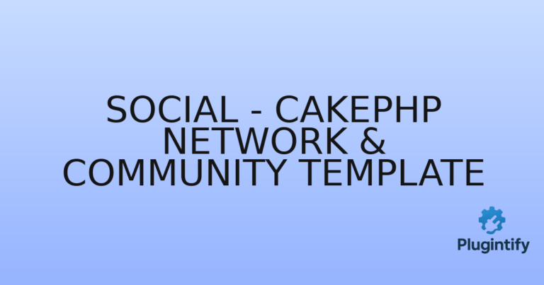 Read more about the article Social – CakePHP Network & Community Template