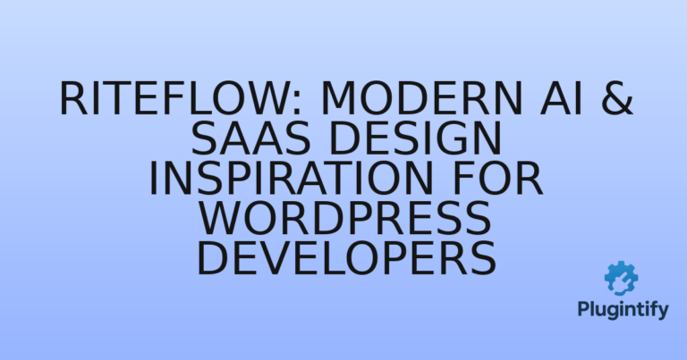 Read more about the article RiteFlow: Modern AI & SaaS Design Inspiration for WordPress Developers