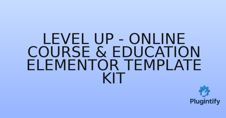 Read more about the article Level Up – Online Course & Education Elementor Template Kit