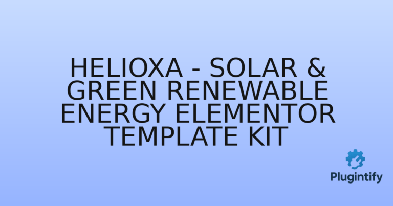 Read more about the article Helioxa – Solar & Green Renewable Energy Elementor Template Kit
