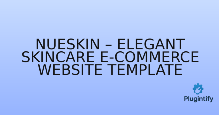 Read more about the article NueSkin – Elegant Skincare E-Commerce Website Template