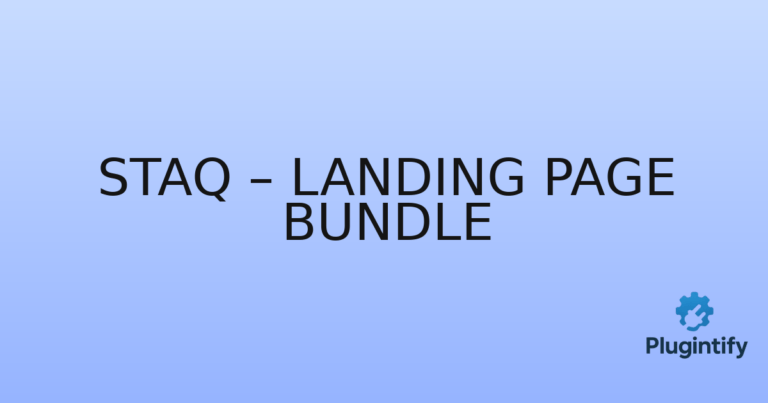 Read more about the article STAQ – Landing Page Bundle